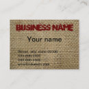 Recherche de grain de café cartes visite Toile de jute