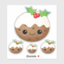 Recherche de pudding de noël autocollants Festif