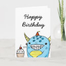 Recherche de monstre mignon vœux cartes Fille