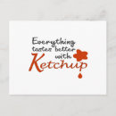 Recherche de condiments cartes postales Ketchup