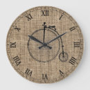 Recherche de toile de jute horloges Rustique
