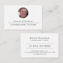 Recherche de professeur langues cartes visite Professeur de langue