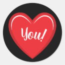 Recherche de coeur noir et rouge autocollants Pour tous