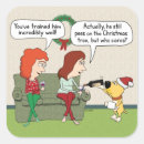 Recherche de chiens humoristiques autocollants Chapeau santa