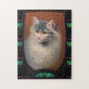 Recherche de peinture de chat puzzles Gris