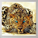 Recherche de yeux de léopard posters Bleu