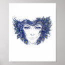 Recherche de plume bleue art Illustration