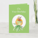 Recherche de nombre vœux cartes Oiseau
