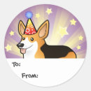 Recherche de anniversaire de corgi autocollants Mignon