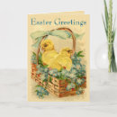 Recherche de poussin vintage pâques cartes Jaune