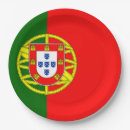 Recherche de le portugal assiettes en papier Drapeau