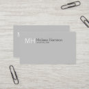 Recherche de concepteur minimaliste cartes visite Monogrammé