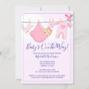 Recherche de clothesline baby shower invitations Mignon