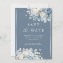 Recherche de dusty blue save the dates Aquarelle florale