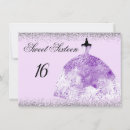 Recherche de lavande 11x16 invitations Argent