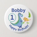 Recherche de anniversaire dinosaure badges Bleu