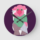 Recherche de cochon horloges Dessin animé
