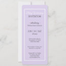 Recherche de lavande 10x23 invitations Mauve