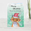 Recherche de renard dans la neige vœux cartes Capricieux