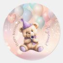 Recherche de ballons colorés autocollants Premier anniversaire