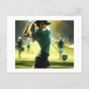 Recherche de swing cartes postales Golfeur