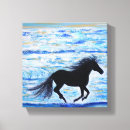 Recherche de silhouette de cheval toiles Bleu