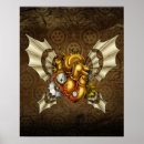 Recherche de coeur steampunk posters Engrenages