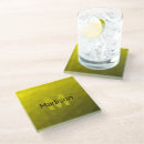 Recherche de motif jaune dessous de verres Monogramme