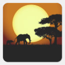 Recherche de silhouette africaine autocollants Safari