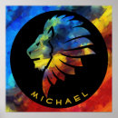 Recherche de visage lion posters Aquarelle