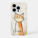 Recherche de félin iphone coques Chat tabby orange