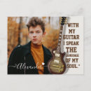 Recherche de guitare électrique cartes postales Musicien