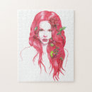 Recherche de portrait femme puzzles Rouge