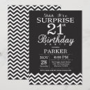 Recherche de chevron noir et blanc invitations Fête d'anniversaire