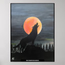 Recherche de silhouette loup art Lune