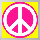 Recherche de signe de paix rose posters Hippie