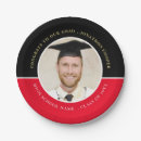 Recherche de rouge et noir assiettes en papier Diplômé