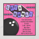Recherche de de bowling anniversaire invitations Rose