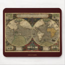 Recherche de carte vieux monde tapis souris Antique