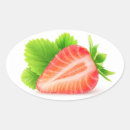 Recherche de fraise ovales autocollants Fruit
