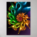Recherche de fractale en spirale posters Pourpre