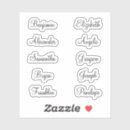 Recherche de 10 autocollants Calligraphie