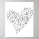 Recherche de coeurs gris posters Blanc