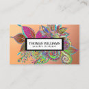 Recherche de paisley floral cartes visite Moderne