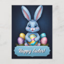 Recherche de oeuf décoré cartes postales Bleu