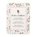 Recherche de fleurs sauvages magnets Typographie