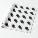 Recherche de monsieur papier cadeau Noir et blanc