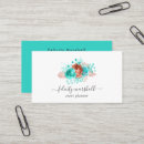 Recherche de corail et turquoise cartes visite Floral