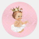 Recherche de baby shower princesse autocollants Rose et or