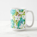 Recherche de motif floral turquoise tasses Mignon
